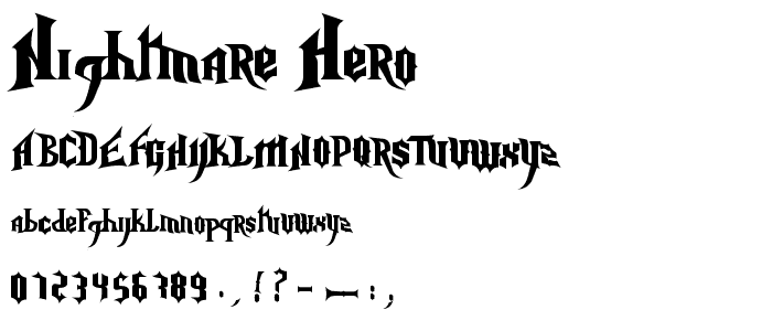 Nightmare Hero font
